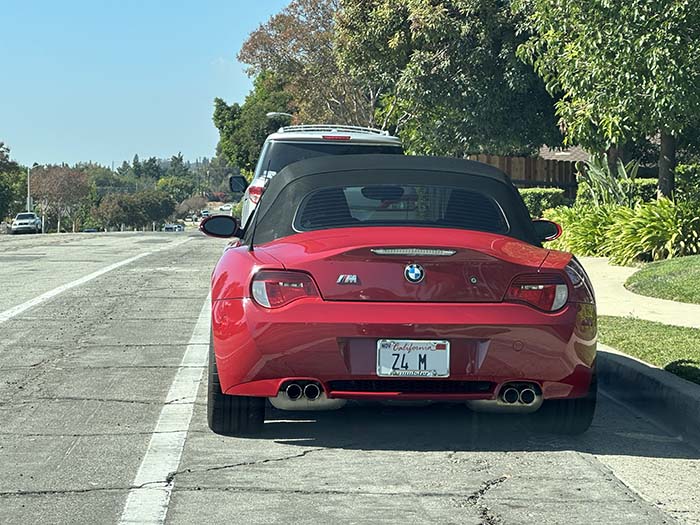 Z4M vanity license plate