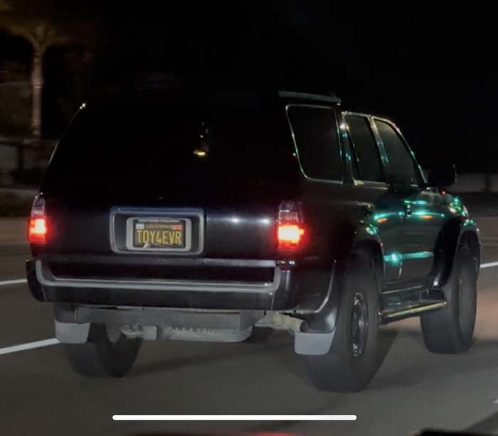 TOY4EVR vanity license plate