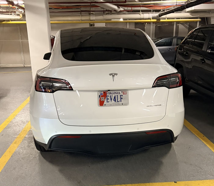 EV4LF vanity license plate