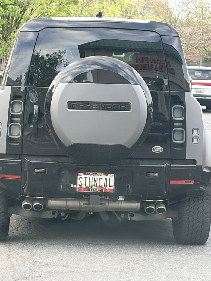 STHNCAL vanity license plate meaning Souther Cal