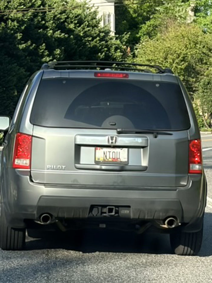 NTOU vanity license plate meaning In To You