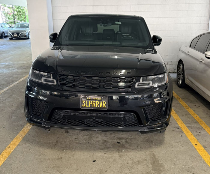 SLPRRVR vanity license plate meaning SLP Range Rover