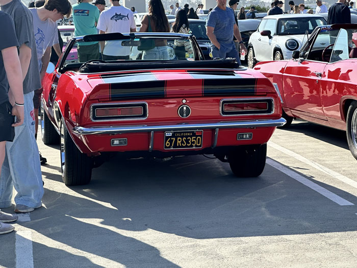 67RS350 vanity license plate meaning 1967 (Chevy Camero) RS 350