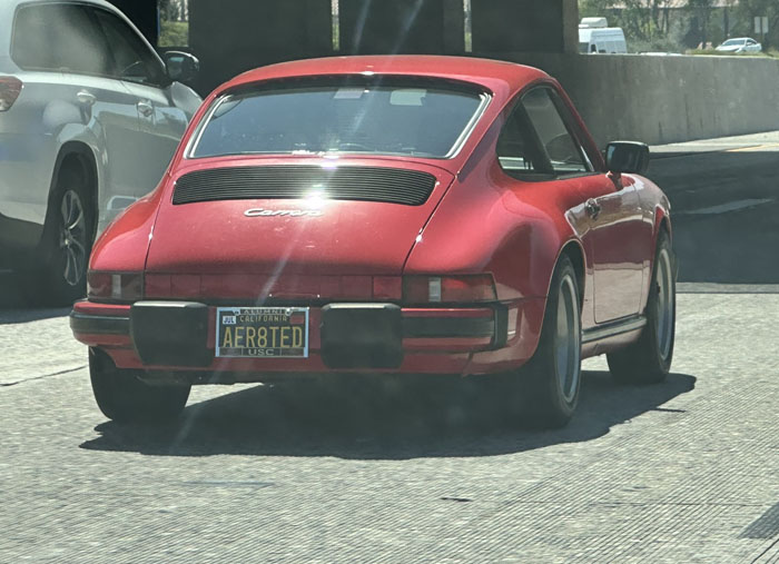 AER8TED vanity license plate