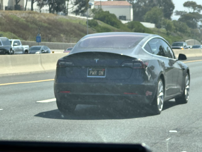 PWRON vanity license plate