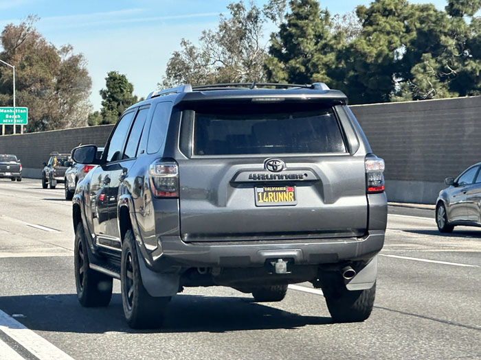 14RUNNR vanity license plate meaning One (Toyota) 4Runner